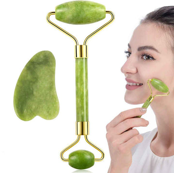 Flawless Jade Roller with Guasha - Marble Stone for Healthier Skin