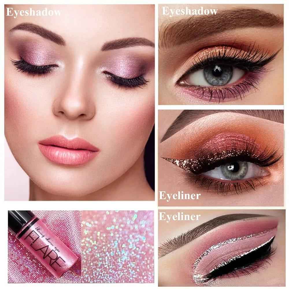 15 Pcs Multicolor Glitter Eyeshadow Kit - Glossy Texture for Stunning Looks