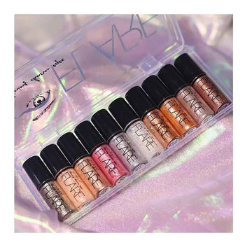 15 Pcs Multicolor Glitter Eyeshadow Kit - Glossy Texture for Stunning Looks