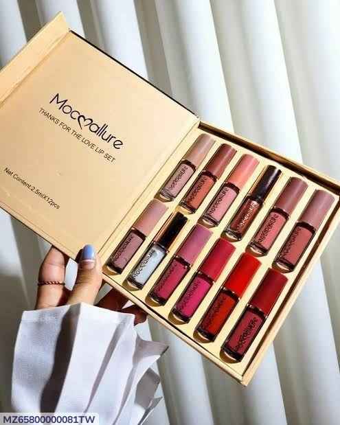 Glossy Finish Lip Gloss & Lipstick Pack of 12