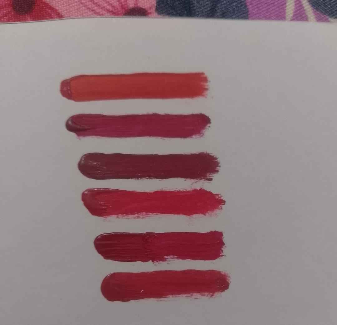 Romantic Empire High Pigmented Matte Lipgloss, 6 Pcs,Shades Of Red