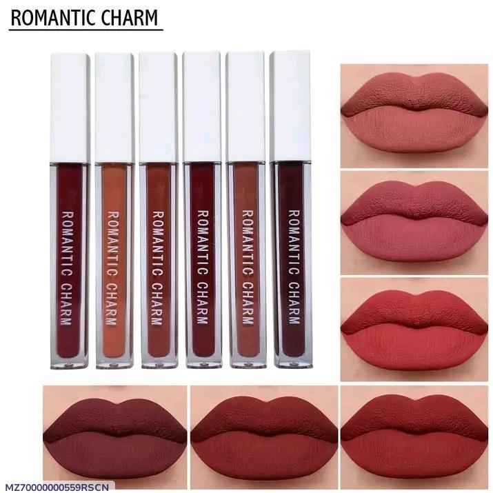 Romantic Empire High Pigmented Matte Lipgloss, 6 Pcs,Shades Of Red