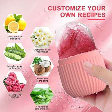 Marble Jade Roller & Ice Roller Combo Pack | 3-in-1 Facial Massager & Derma Roller