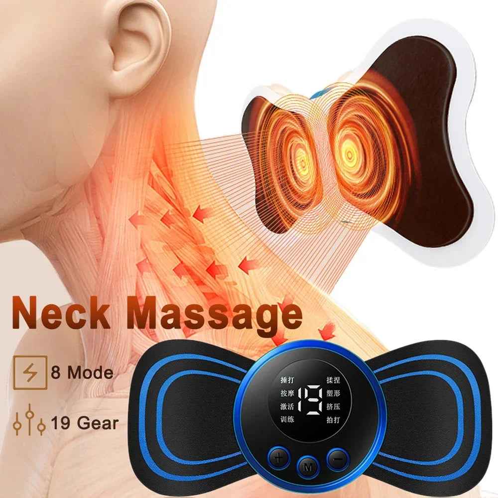 Portable Mini Electric Massager – EMS Body Relaxation & Muscle Comfort Patch (Neck, Arms, Back, Shoulders)