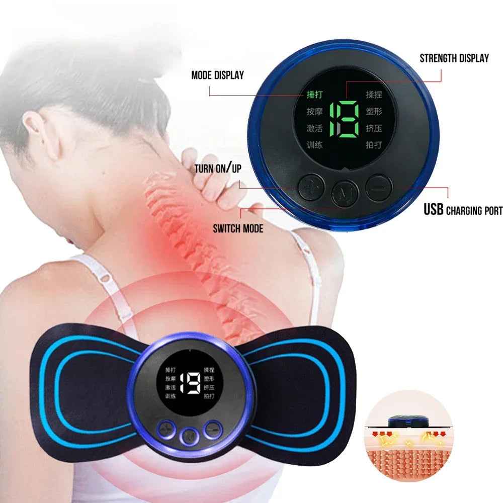 Portable Mini Electric Massager – EMS Body Relaxation & Muscle Comfort Patch (Neck, Arms, Back, Shoulders)