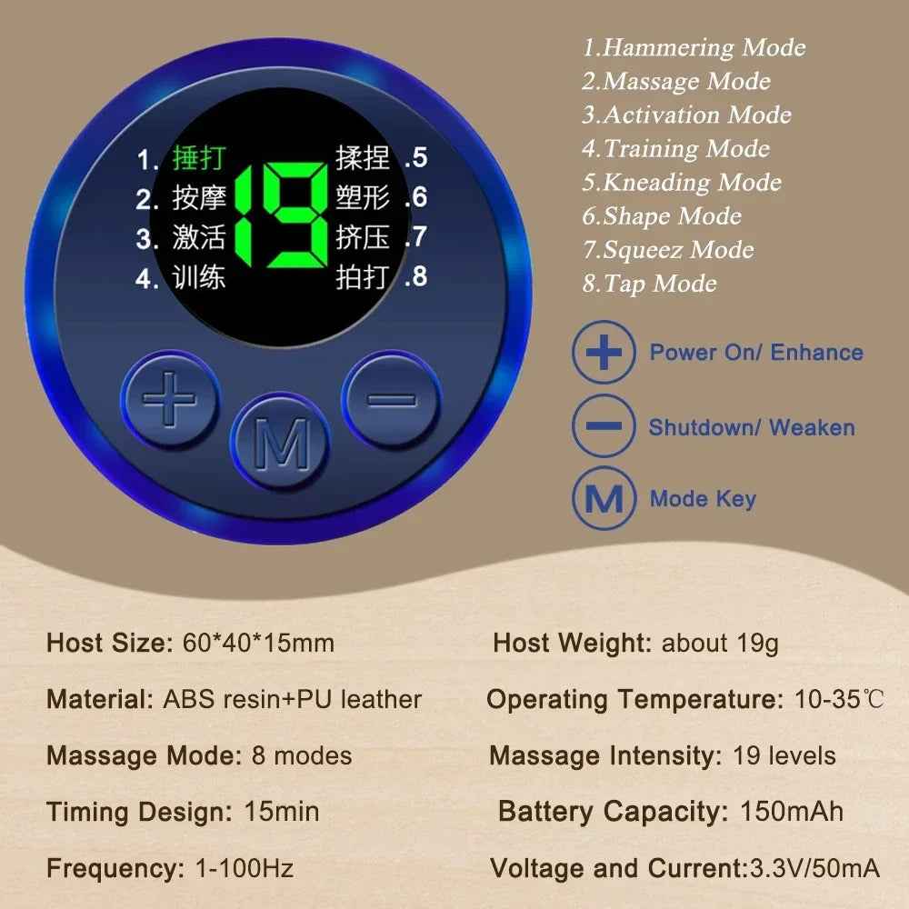 Portable Mini Electric Massager – EMS Body Relaxation & Muscle Comfort Patch (Neck, Arms, Back, Shoulders)