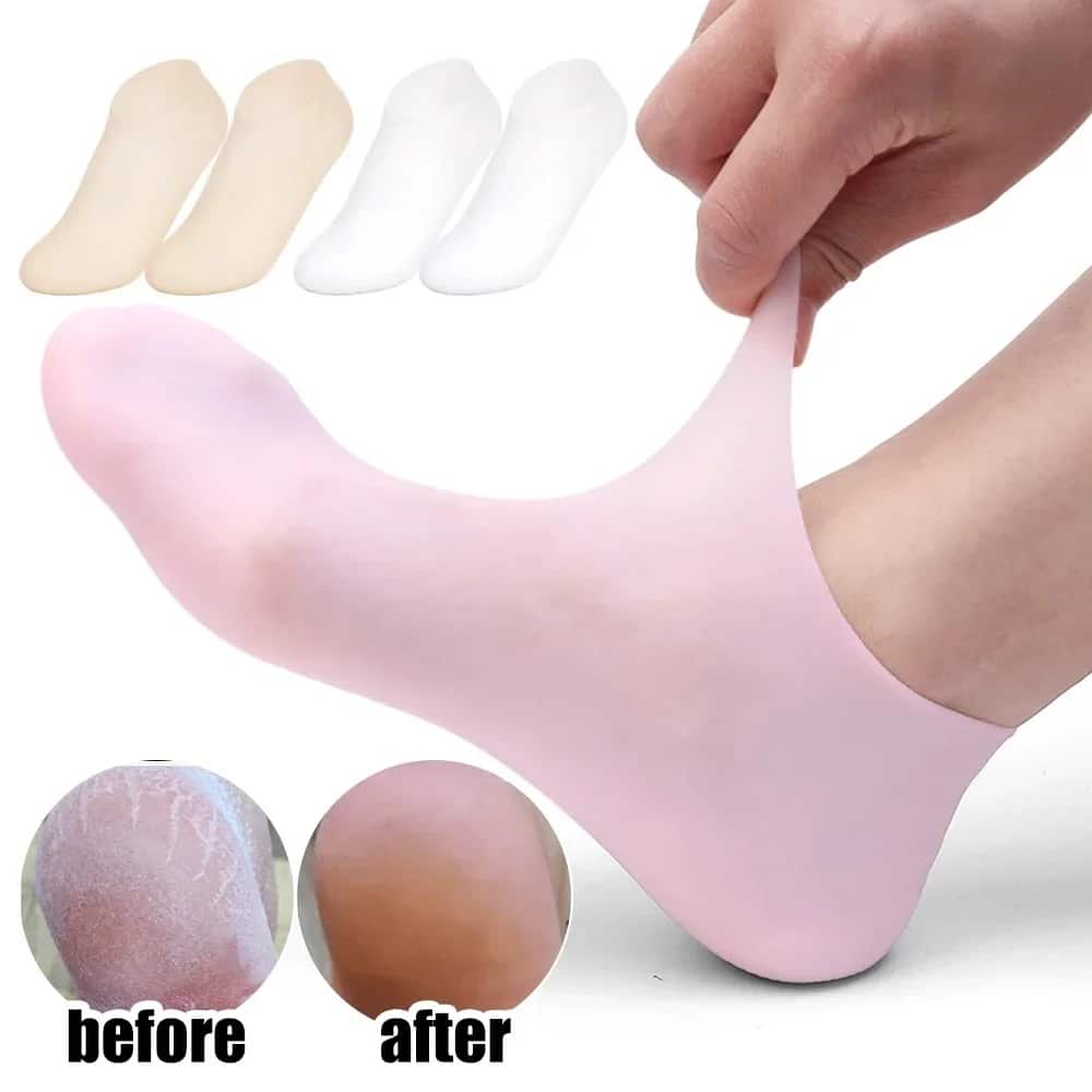 Silicone Gel Heel Socks for Cracked Heels – Moisturizing & Repair