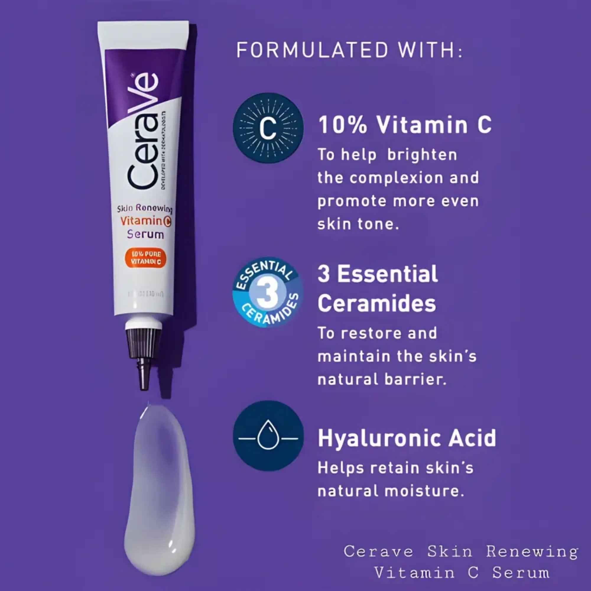 CeraVe Vitamin C Serum for Skin Renewal and Brightening