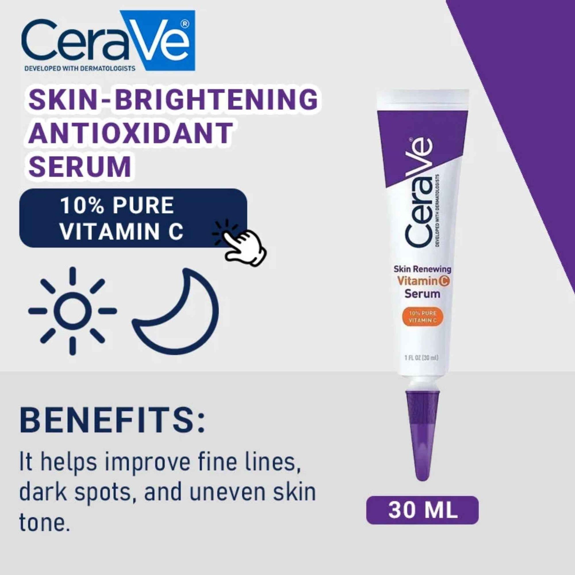 CeraVe Vitamin C Serum for Skin Renewal and Brightening